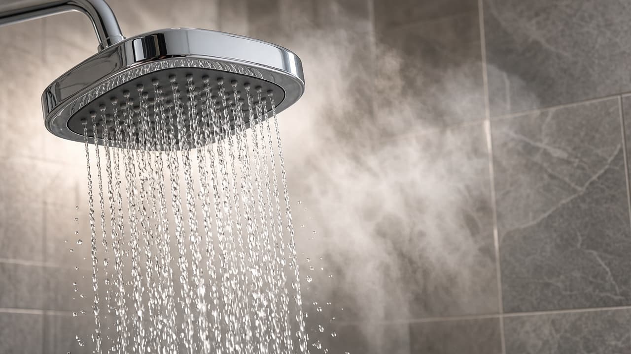 Modern shower plumbing detail for Thompson's Station service