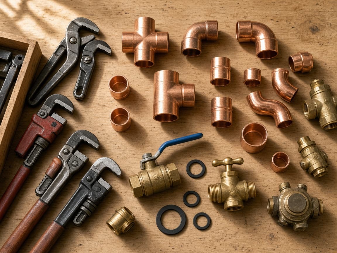 Professional plumbing tools prepared for Mt. Juliet service