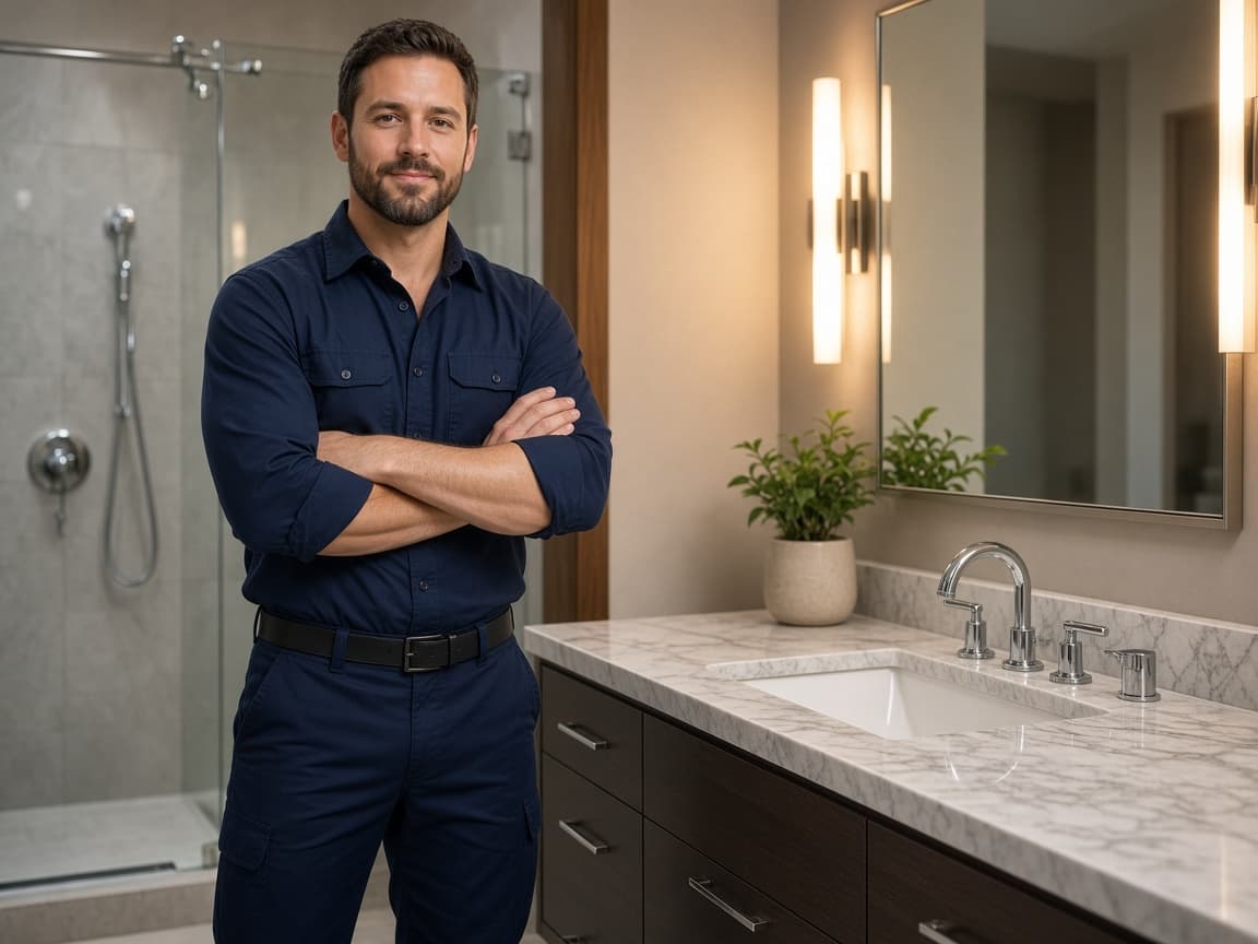 Professional plumber ready for Nashville residential service
